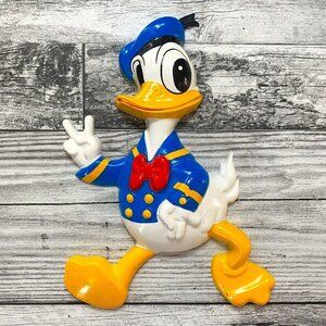 Rare Walt Disney Herstellung Germany Donald Duck Plastic Wall Decor Art 3D